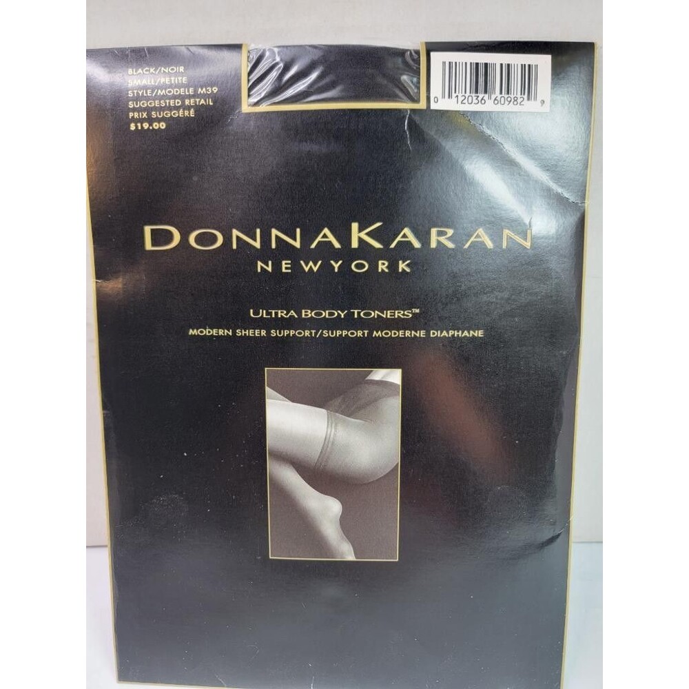 Donna Karan New York Ultra Body Toners M39 Black Small Petite Sheer Support